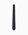 Giorgio Armani Jacquard Silk Tie In Blue