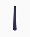 Giorgio Armani Jacquard Silk Tie In Blue