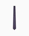 Giorgio Armani Jacquard Silk Tie In Blue