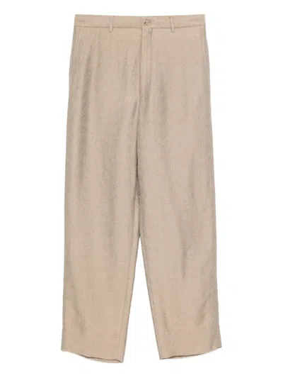 Giorgio Armani Jacquard Trousers In Brown