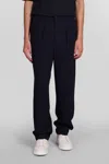 Giorgio Armani Pants In Blue Wool In Blue