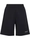Giorgio Armani Navy Blue Polyamide Bermuda Shorts With Concealed Drawstring In Blue