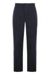 Giorgio Armani Cotton Double-jersey Trousers In Blue