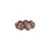 Giorgio Armani Beaded Polyester Elasticated Bracelet Half Sphere In Brown