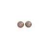 Giorgio Armani Glossy Brass Earrings With Rounded Design In Brown