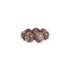 Giorgio Armani Beaded Polyester Elasticated Bracelet Half Sphere In Brown