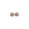 Giorgio Armani Glossy Brass Earrings With Rounded Design In Brown