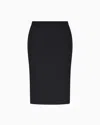 Giorgio Armani Jupe Crayon En Scuba Technique In Black