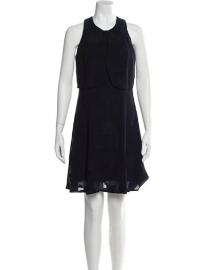 Pre-owned Giorgio Armani Keyhole Accent Dress Set In Black