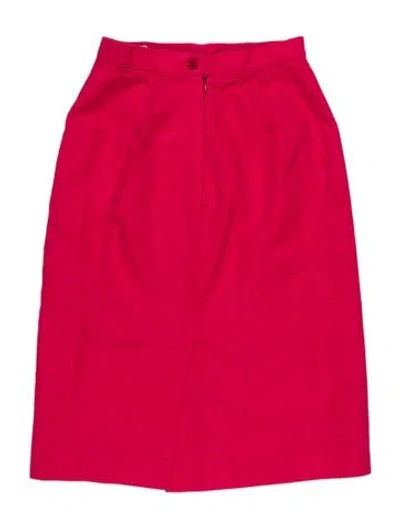 Pre-owned Giorgio Armani Knee-length Skirt In Red
