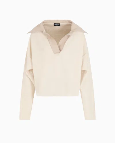 Giorgio Armani Knit And Silk Polo Shirt