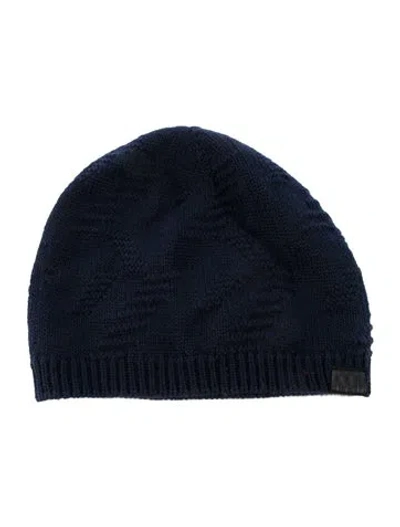 Pre-owned Giorgio Armani Knit Beanie In Blue