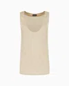 Giorgio Armani Knitted Tops In Beige