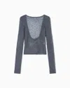 Giorgio Armani Knitted Tops In Gray