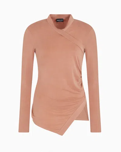 Giorgio Armani Knitted Tops In Nude