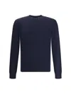 Giorgio Armani Virgin Wool Sweater In Blue