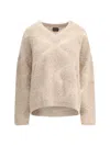 Giorgio Armani Women V-neck Cashmere And Alpaca Blend Sweater In Brown