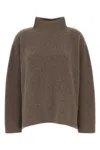 Giorgio Armani Mud Cashmere Oversize Sweater In Brown