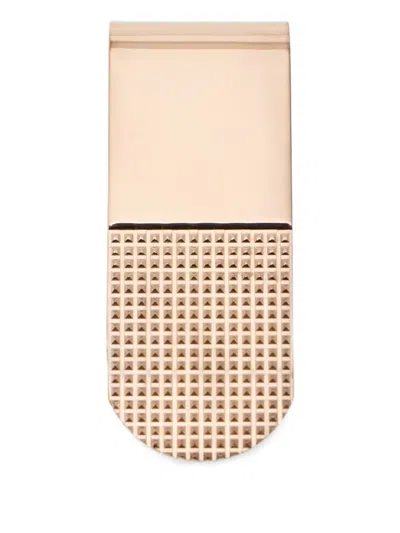 Giorgio Armani Knurled Money Clip In Gold