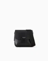 Giorgio Armani Official Store Small Palmellato-leather La Prima Bag In Black