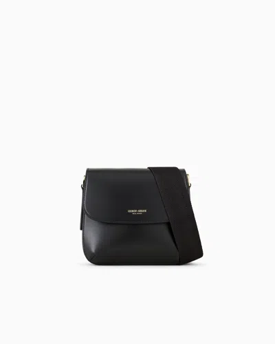 Giorgio Armani Official Store Small Palmellato-leather La Prima Bag In Black