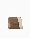 Giorgio Armani Official Store Small Palmellato-leather La Prima Bag In Mud