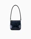 Giorgio Armani La Prima Bag In Tortoiseshell Patent Leather In Blue