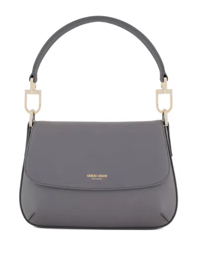 Giorgio Armani La Prima Flap Shoulder Bag In Gray