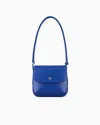 Giorgio Armani La Prima In Grain-of-rice-effect Patent Leather In Blue