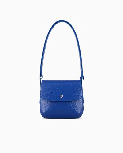 Giorgio Armani La Prima In Grain-of-rice-effect Patent Leather In Blue