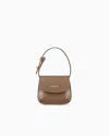 Giorgio Armani Official Store La Prima Palmellato Leather Mini-charm In Mud