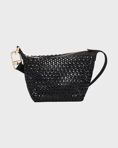 Giorgio Armani La Prima Rhinestone Silk Hobo Bag
