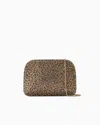Giorgio Armani La Prima Satin And Multicoloured Rhinestone Clutch Bag In Brown