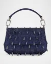 Giorgio Armani La Prima Small Beaded Top-handle Bag In Oceano