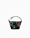 Giorgio Armani La Prima Soft Mini Hobo Bag In Embroidered Velvet In Pattern