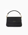 Giorgio Armani Official Store Mini Satin La Prima Baguette Bag In Black