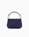 Giorgio Armani La Prima Soft Mini Satin Handbag With Rhinestone And Bead Embroidery