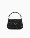 Giorgio Armani La Prima Soft Mini Satin Handbag With Rhinestone And Bead Embroidery
