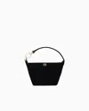 Giorgio Armani La Prima Soft Velvet Mini Handbag In Black