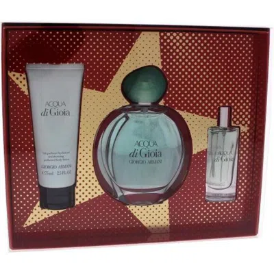 Giorgio Armani Ladies Acqua Di Gioia Gift Set Fragrances 3614273613484 In Brown / Violet