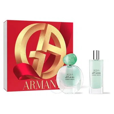 Giorgio Armani Ladies Acqua Di Gioia Gift Set Fragrances 3614274109726 In Brown / Green / Pink
