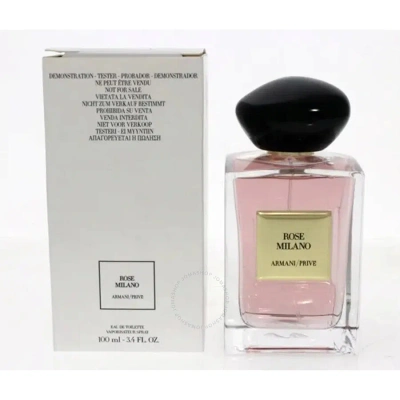 Giorgio Armani Ladies Prive Rose Milano Edt Spray 3.4 oz (tester) Fragrances 3614272651043 In White