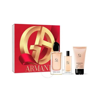 Giorgio Armani Ladies Si Gift Set Fragrances 3614274109832 In Rose