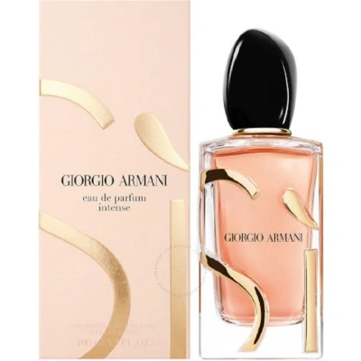 Giorgio Armani Ladies Si Intense Refillable Edp Spray 3.4 oz Fragrances 3614273734875 In Black