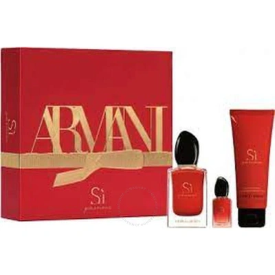 Giorgio Armani Ladies Si Passione Gift Set Fragrances 3614273710046 In Pink