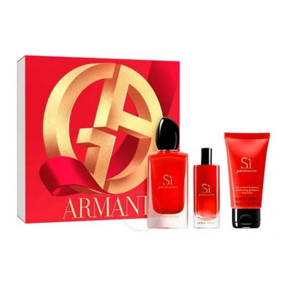 Giorgio Armani Ladies Si Passione Gift Set Fragrances 3614274110258 In White