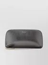 Giorgio Armani Logo Metallic Leather Clutch