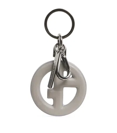 Giorgio Armani Lambskin Monogram Keyring