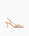 Giorgio Armani Official Store Laminated Suede Slingbacks In Powder Pink