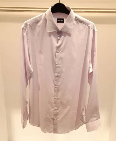 Giorgio Armani Lapel Long Sleeve Shirt In Brown